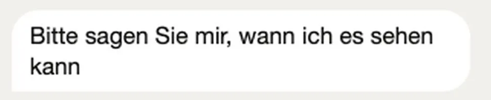 Anfrage eines Mietinteressenten