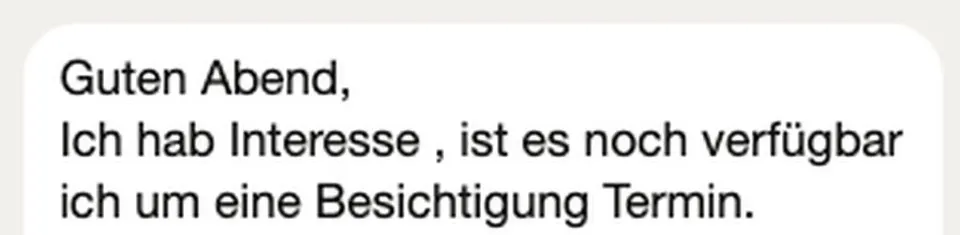 Anfrage eines Mietinteressenten