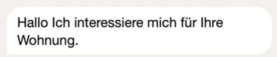 Anfrage eines Mietinteressenten
