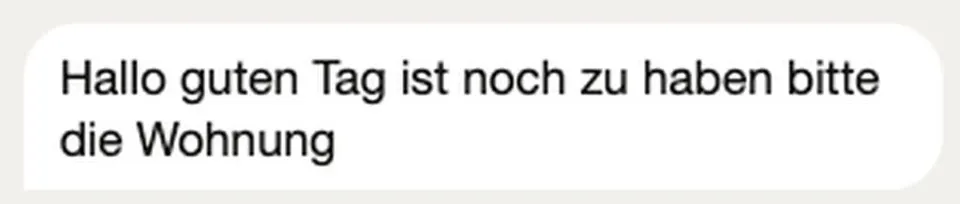 Anfrage eines Mietinteressenten